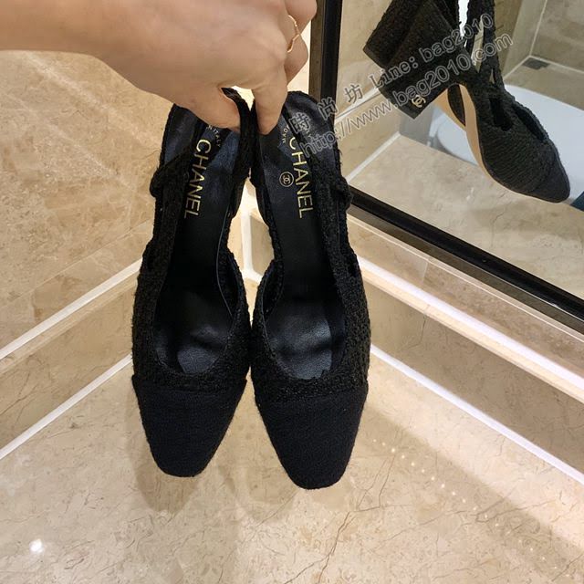 Chanel女鞋 香奈兒時尚經典涼鞋 Chanel中跟涼鞋  naq1087
